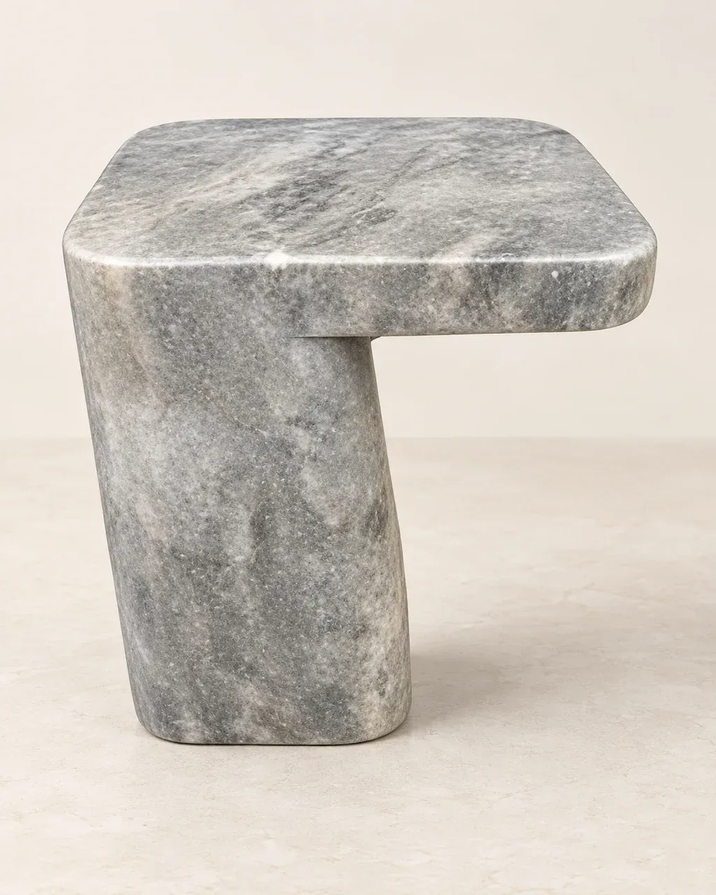 Marble Side Table / Stool — Studio rendering