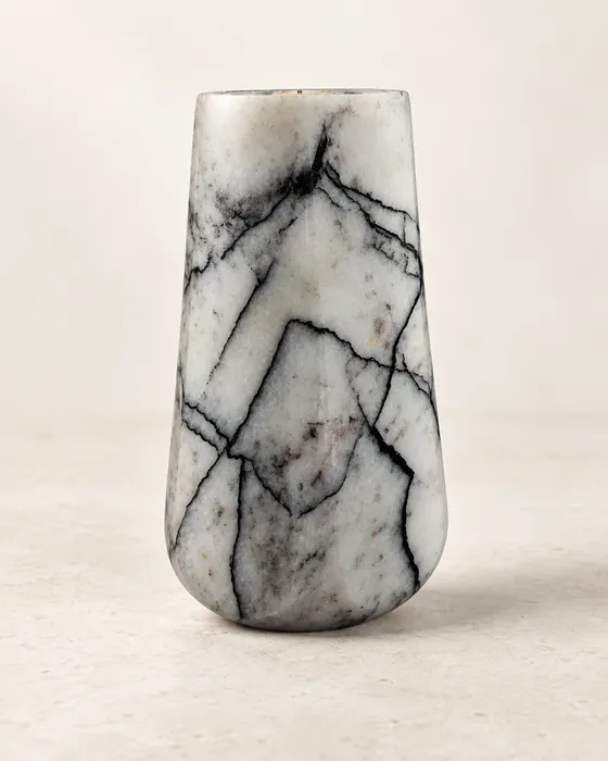 Veined Marble Candle Holder