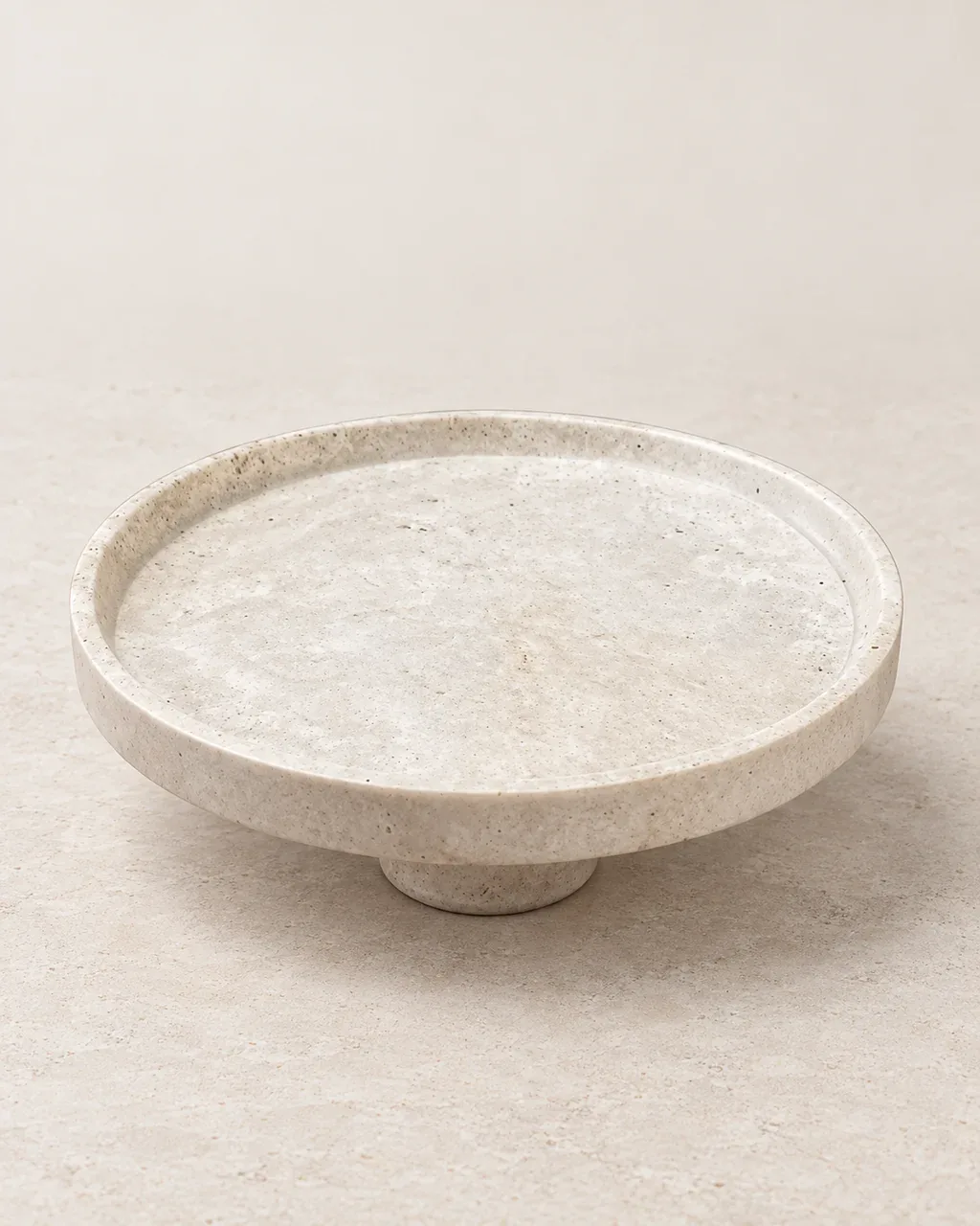 Marble Footed Tray — Studio rendering