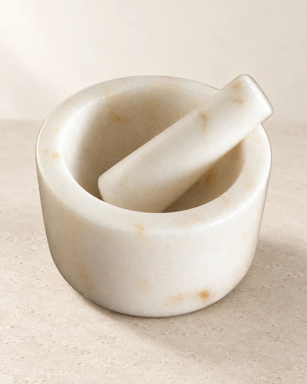 Marble Mortar & Pestle — Studio rendering