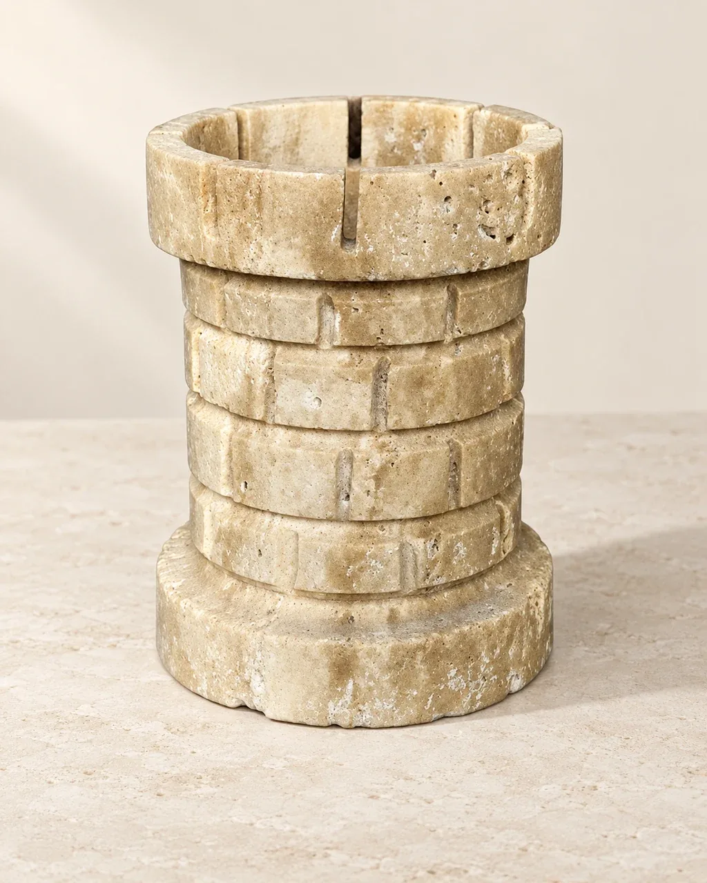 Tower Stone Desk Holder — Studio rendering