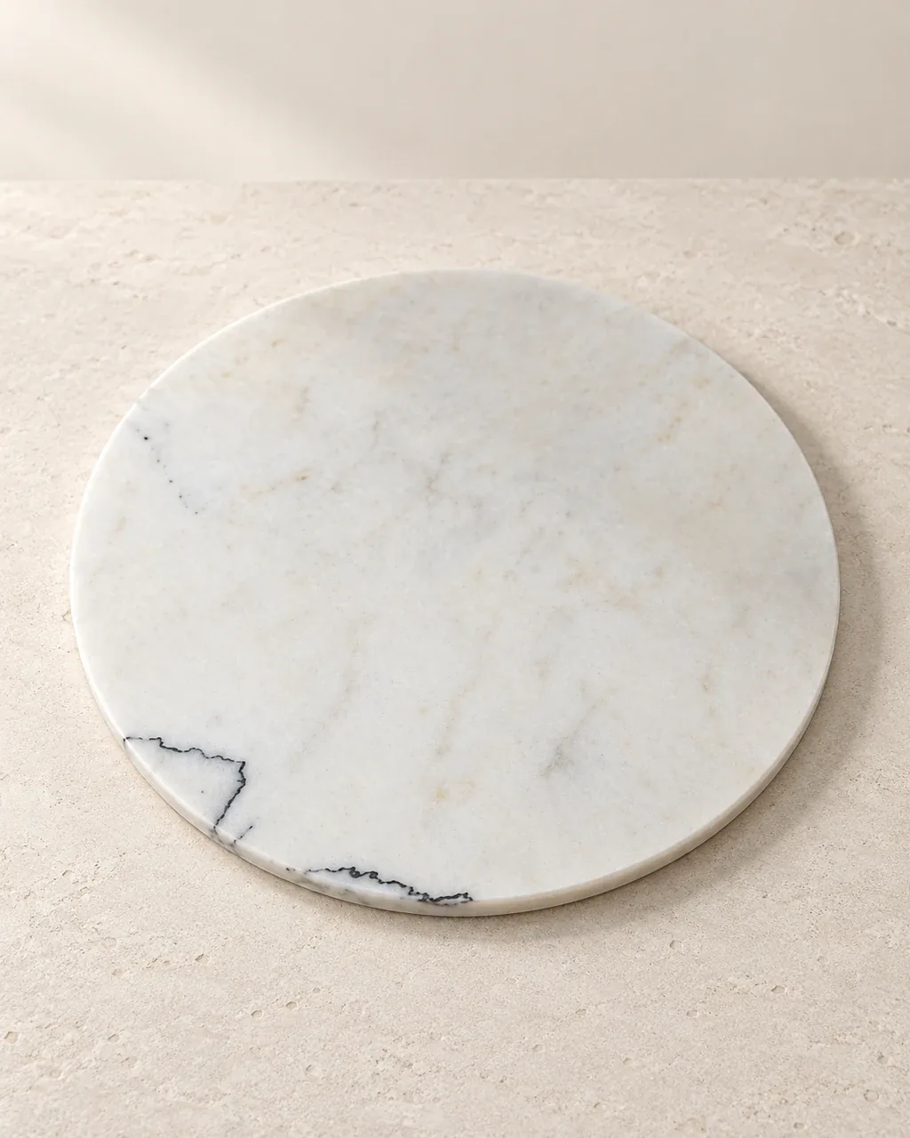 Round Marble Serving Board — Studio rendering